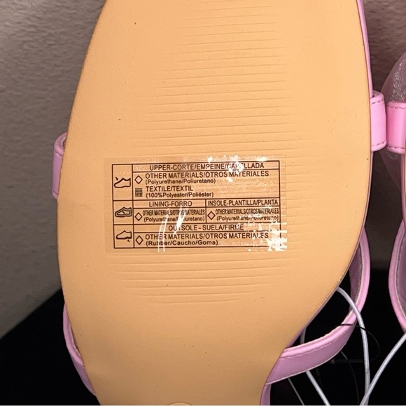 NEW Size 8 Pink Strappy Kitten Heels Forever 21 2.5” Heel Height Floral Accent - Picture 8 of 13